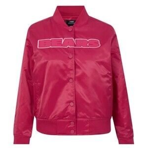 Pro Standard® Women's Large Chicago Bears Triple Pink Satin Jacket